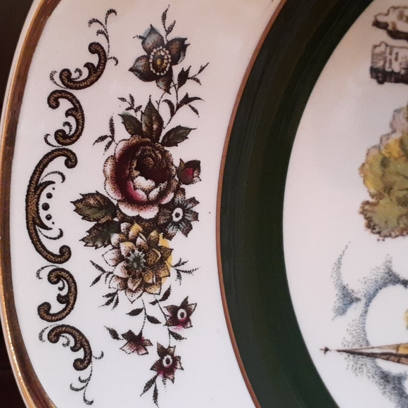 👉*VTG* ASCOT (VILLAGE) SERVICE PLATE (CHARGER) by WOOD & SONS ENGLAND - Picture 5 of 8